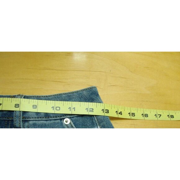 Miou Muse Midi Denim Cargo Straight Skirt Size Small Front Slit Pockets Utility - Picture 9 of 11